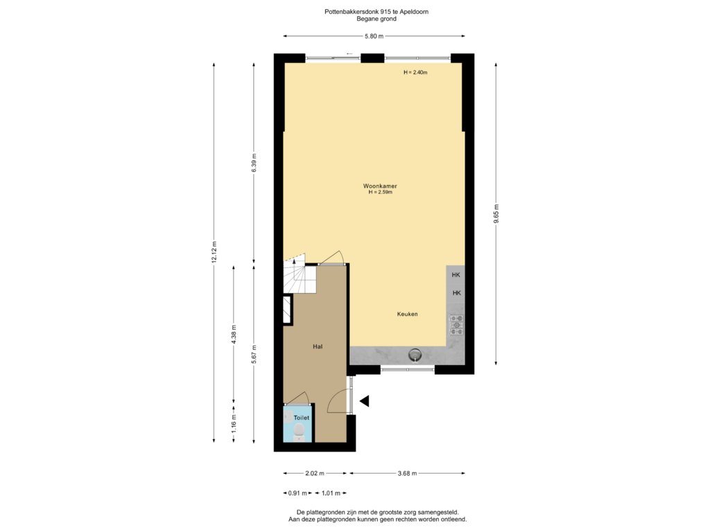 Bekijk plattegrond van Begane grond van Pottenbakkersdonk 915