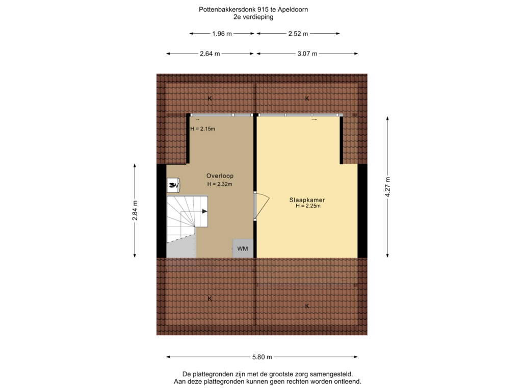 Bekijk plattegrond van 2e verdieping van Pottenbakkersdonk 915