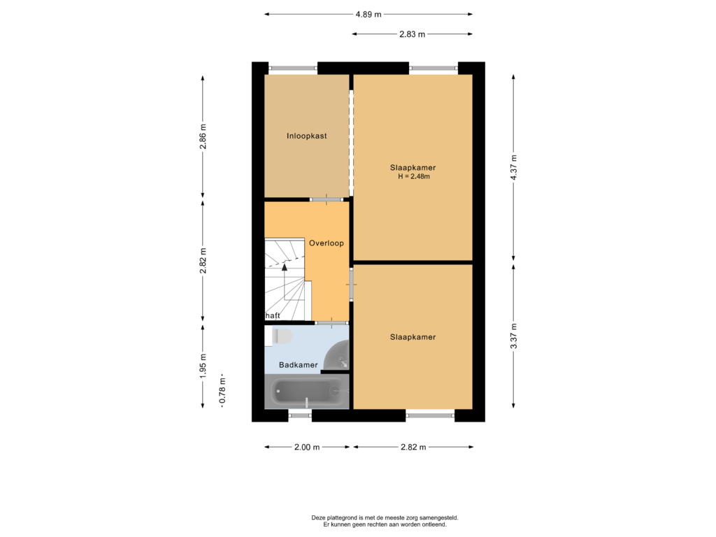 Bekijk plattegrond van Eerste verdieping van Wilhelmina Hofman-Pootstraat 46