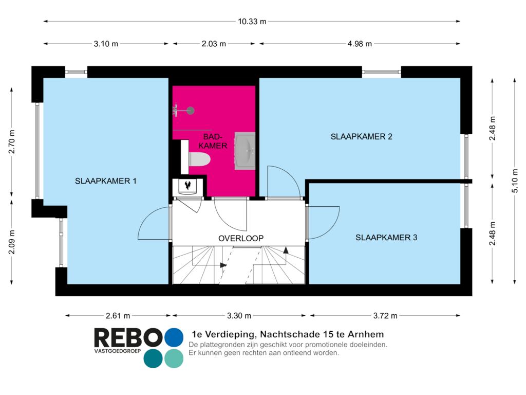 Bekijk plattegrond van 1e Verdieping van Nachtschade 15