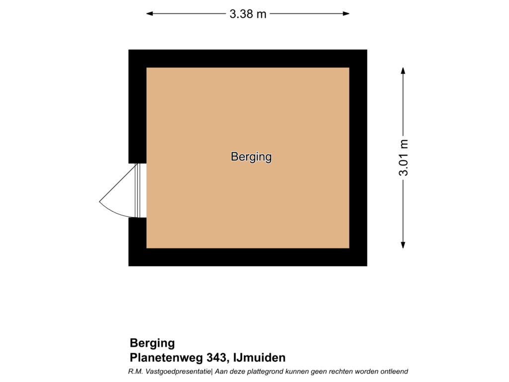 Bekijk plattegrond van Berging van Planetenweg 343