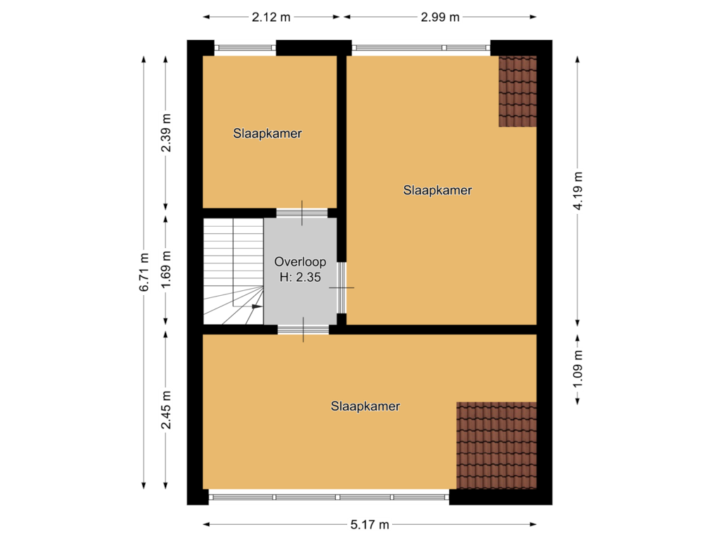 Bekijk plattegrond van Eerste verdieping van Oosterpad 32