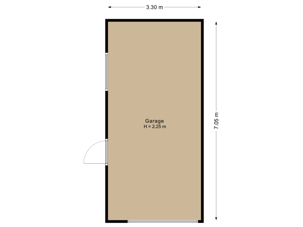 Bekijk plattegrond van Garage van Poelendaeleweg 68