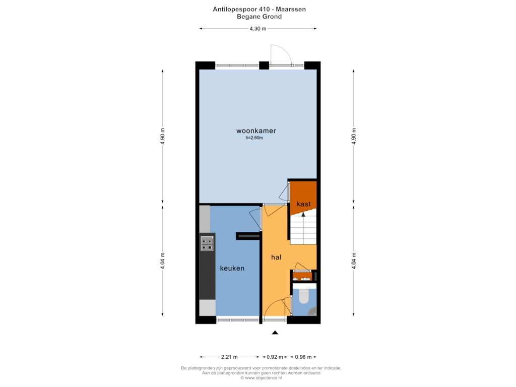 Bekijk plattegrond van Begane Grond van Antilopespoor 410