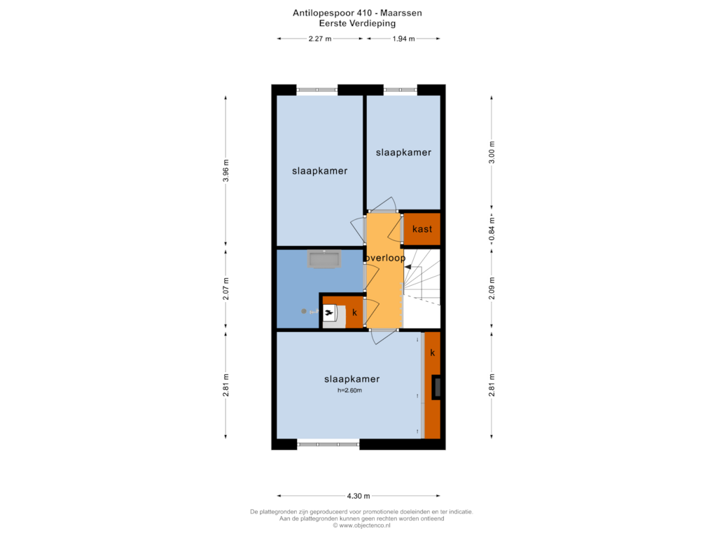 Bekijk plattegrond van Eerste Verdieping van Antilopespoor 410