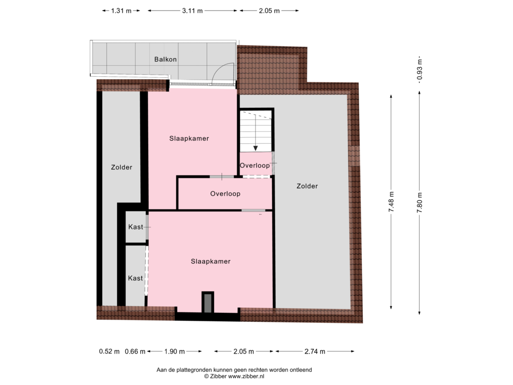 Bekijk plattegrond van Eerste Verdieping van Op de Hoogte 5