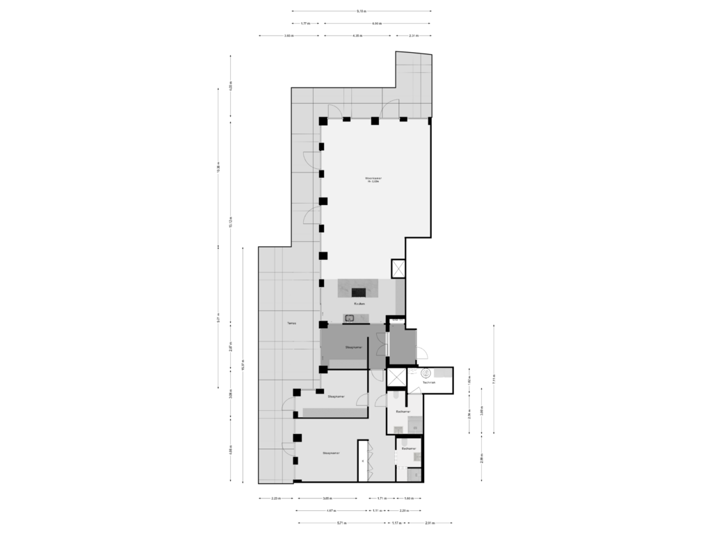 Bekijk plattegrond van Appartement van Mathenesserlaan 325-B