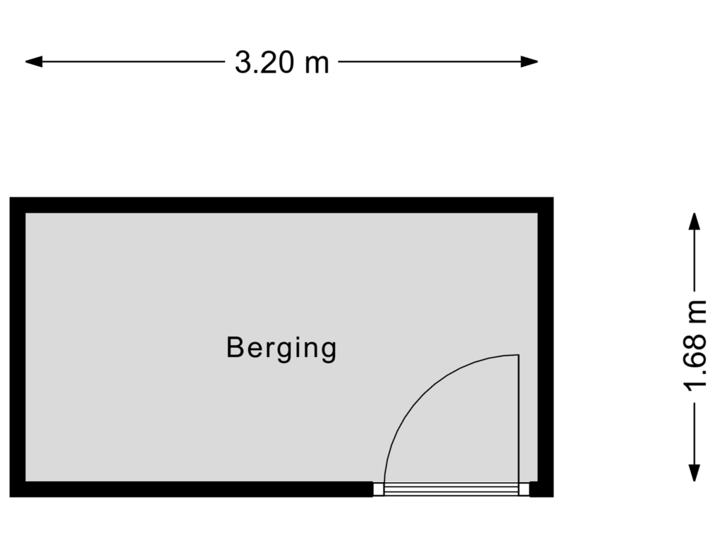 Bekijk plattegrond van Berging van Mathenesserlaan 325-B