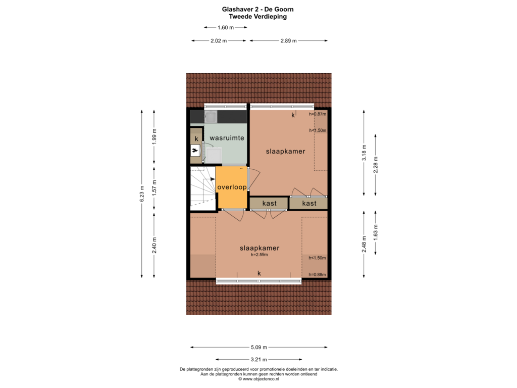 Bekijk plattegrond van TWEEDE VERDIEPING van Glashaver 2