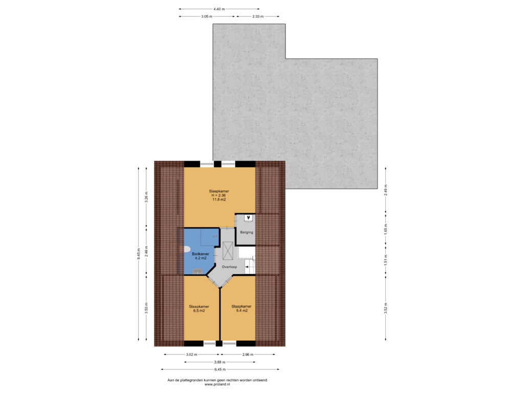 View floorplan of 1e Verdieping of Kerklaan 18