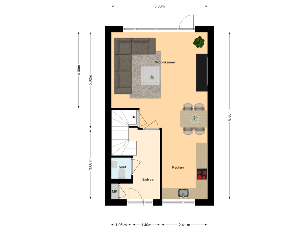 View floorplan of Begane Grond of Kloesenkamp 11