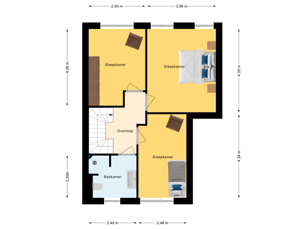 View floorplan of 1e Verdieping of Kloesenkamp 11