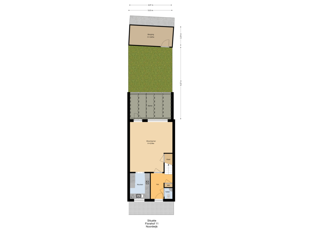 Bekijk plattegrond van Situatie van Florahof 11