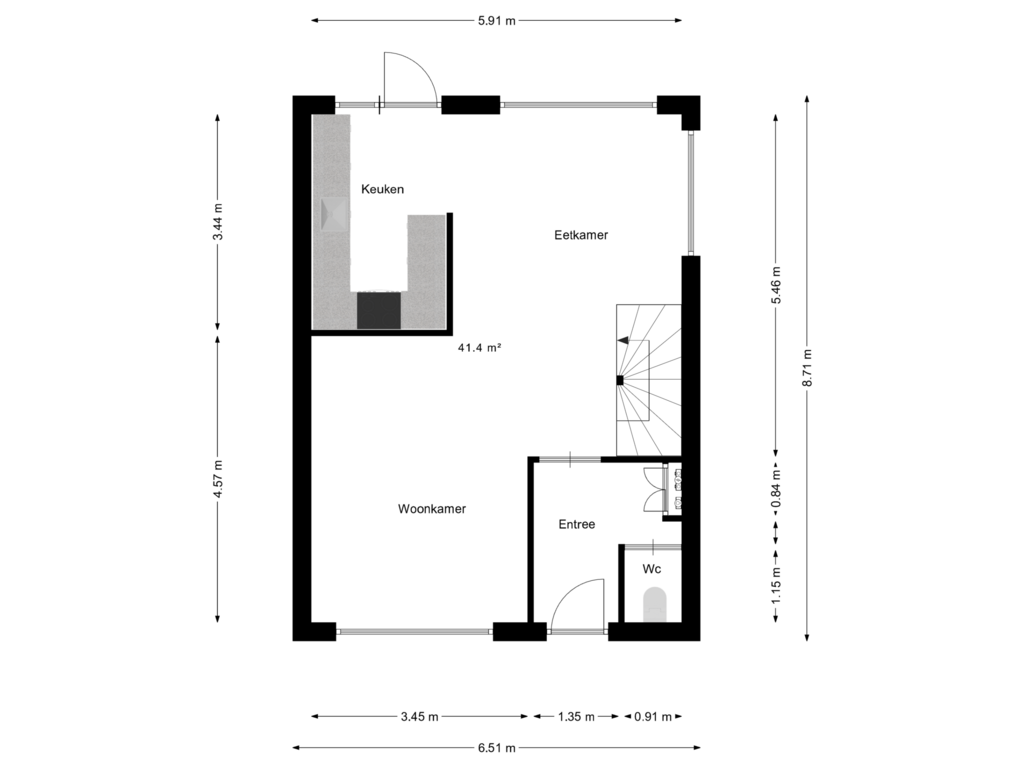 View floorplan of Begane grond of Lindenhof 23