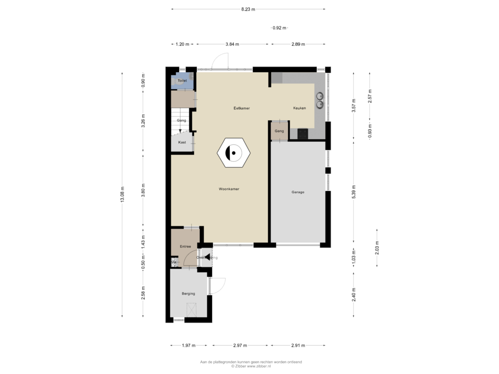 View floorplan of Begane Grond of Jhr Mr A F de Savornin Lohmanstraat 123