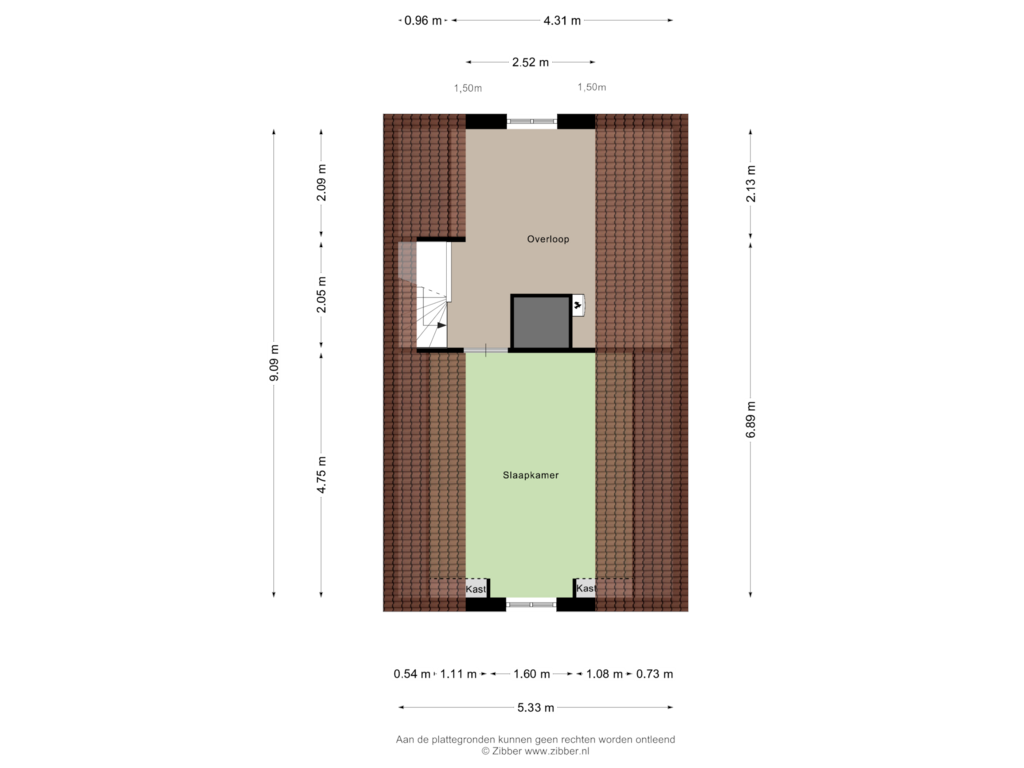 View floorplan of Tweede Verdieping of Jhr Mr A F de Savornin Lohmanstraat 123