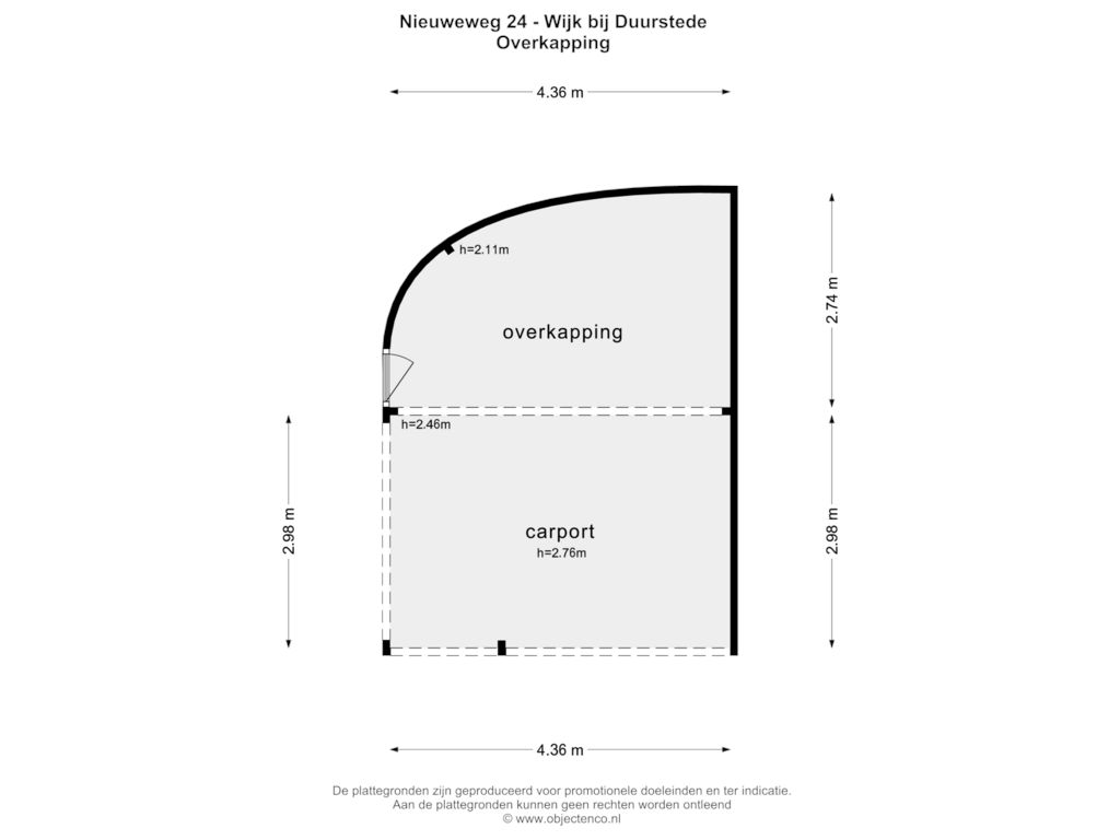 View floorplan of OVERKAPPING of Nieuweweg 24