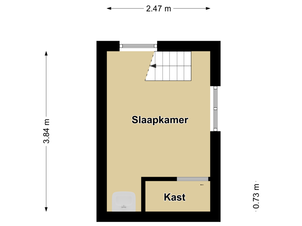 Bekijk plattegrond van 1e Verdieping van Van Eckstraat 7