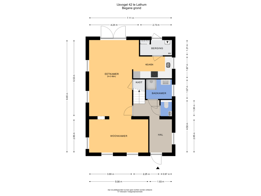 View floorplan of Begane grond of IJsvogel 42