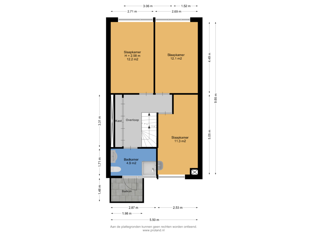 Bekijk plattegrond van 1e Verdieping van Keizerskroon 126