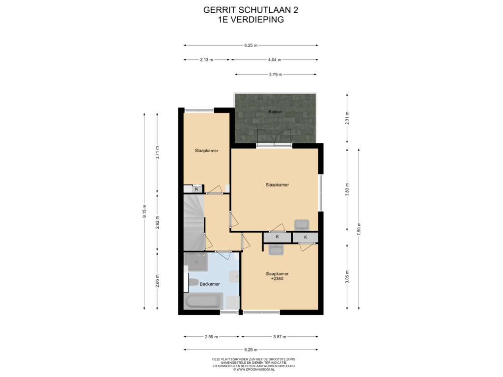 Bekijk plattegrond van 1E Verdieping van Gerrit Schutlaan 2