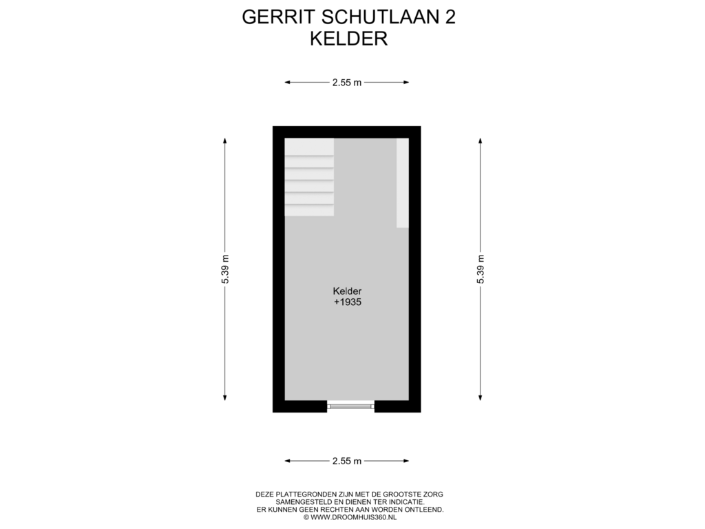 Bekijk plattegrond van Kelder van Gerrit Schutlaan 2