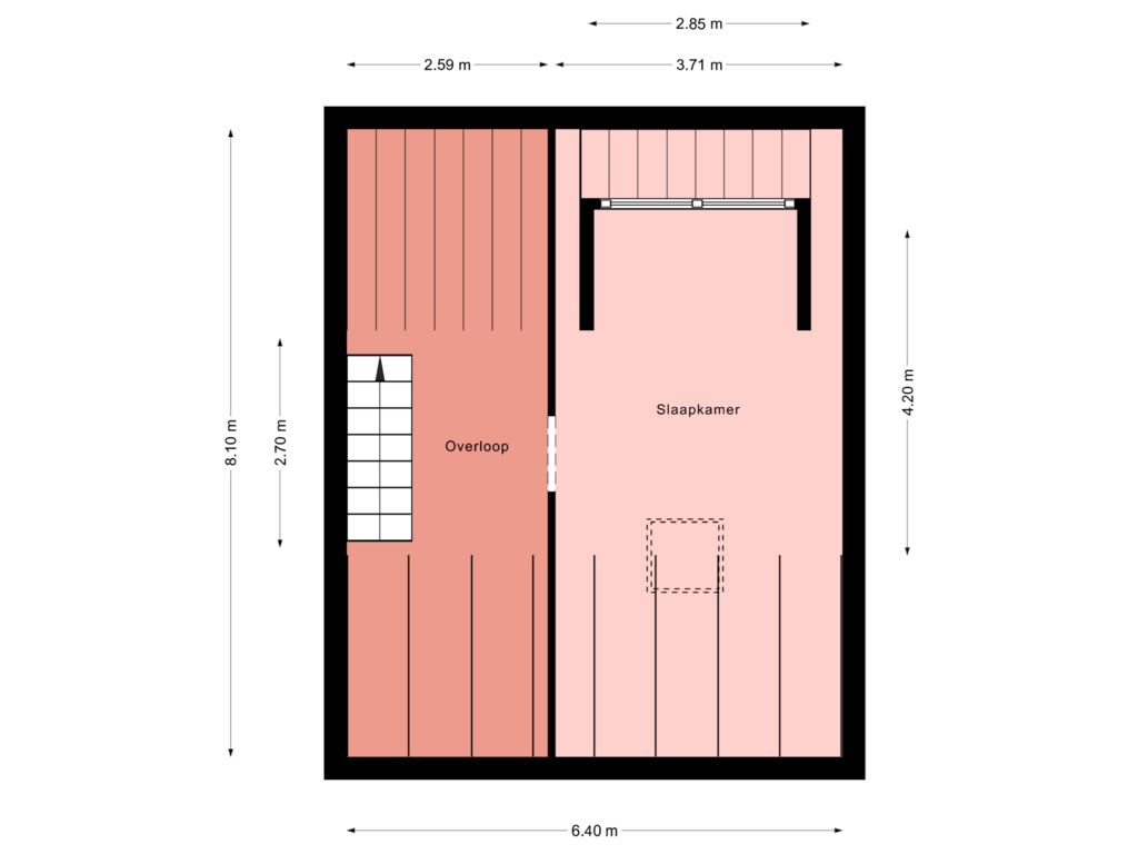 View floorplan of Third floor of Vossenvoetpad 9