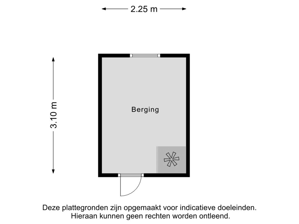 Bekijk plattegrond van Berging van Buisweg 48