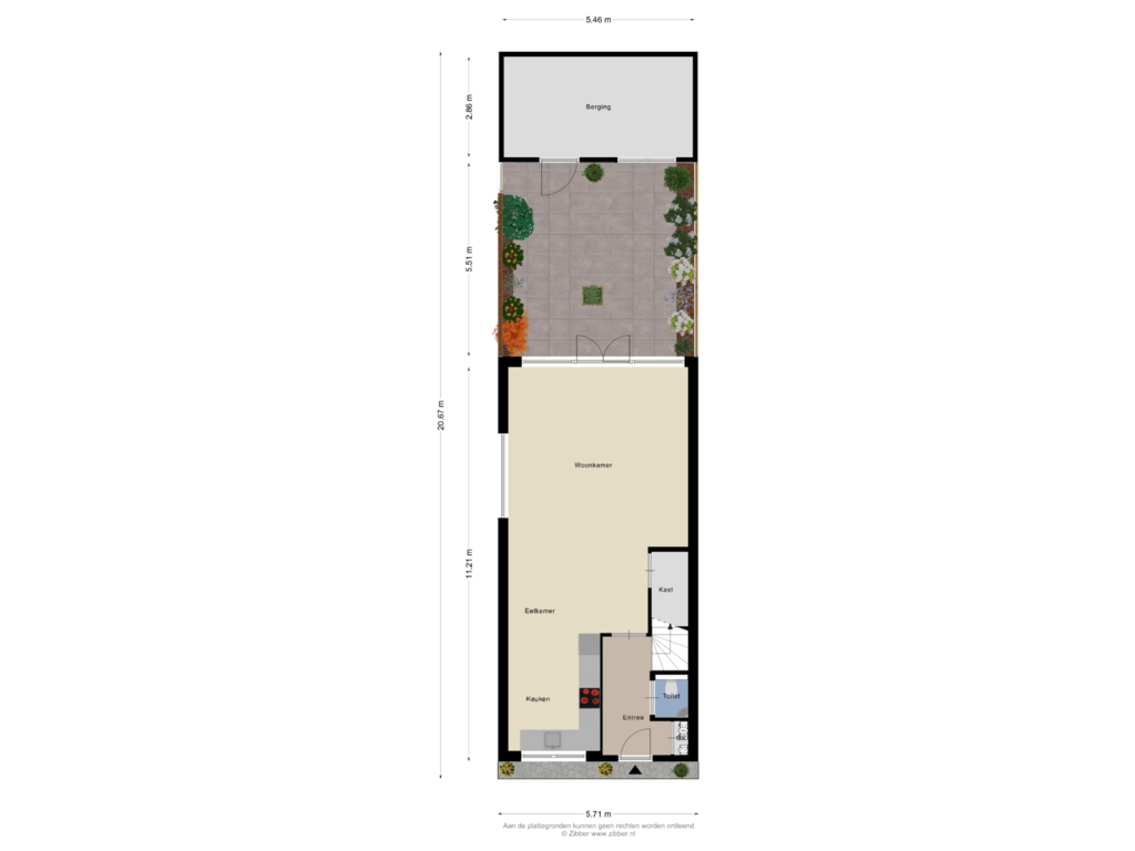 Bekijk plattegrond van Begane grond Tuin van Sonny Rollinsstraat 23