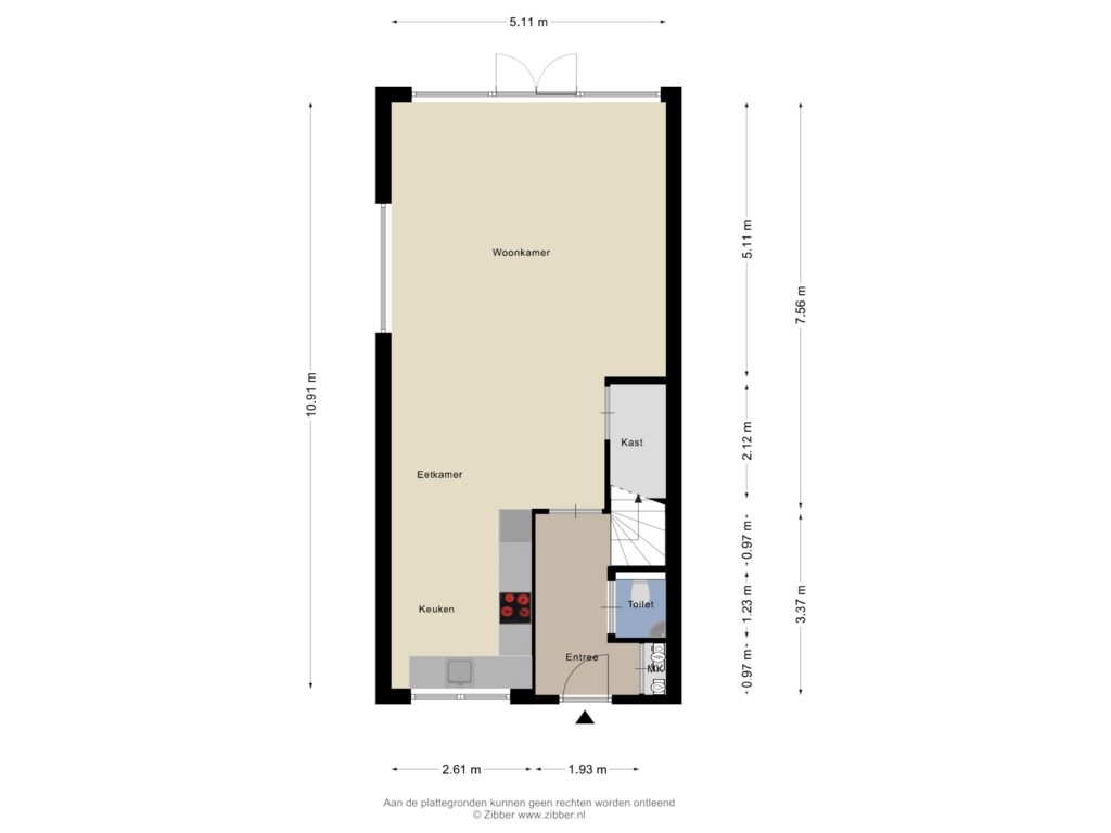 Bekijk plattegrond van Begane grond van Sonny Rollinsstraat 23