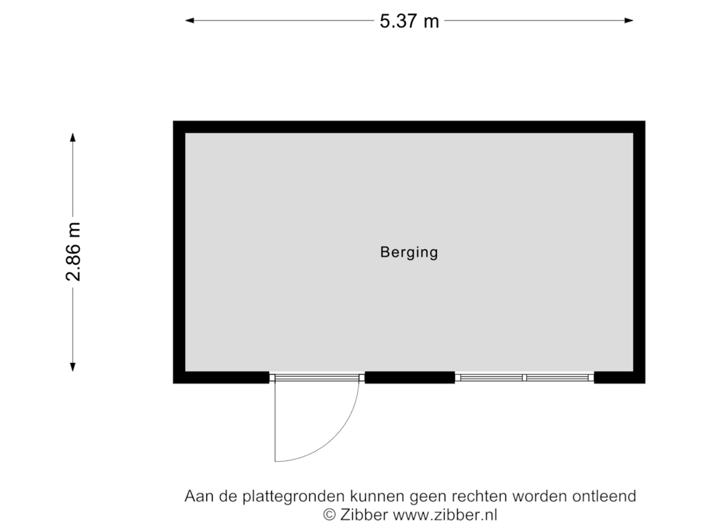 Bekijk plattegrond van Berging van Sonny Rollinsstraat 23