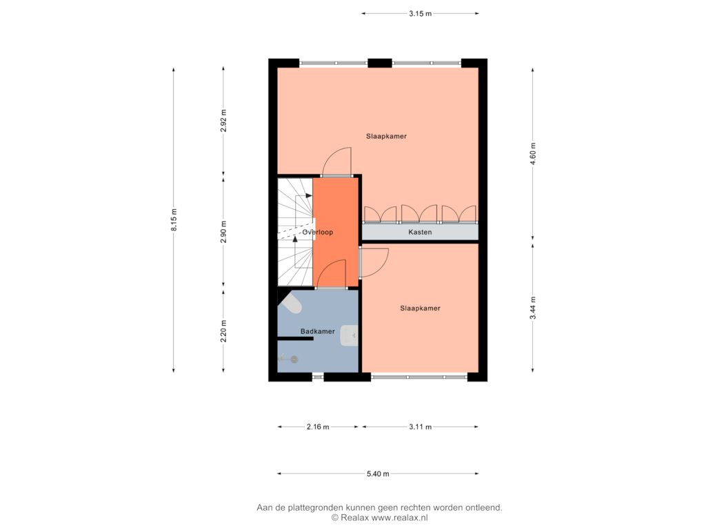 Bekijk plattegrond van Verdieping 1 van Koestraat 16