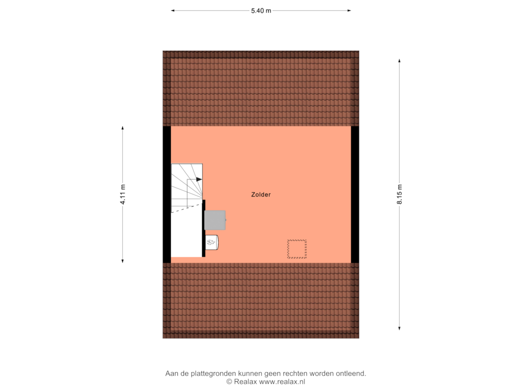 Bekijk plattegrond van Verdieping 2 van Koestraat 16