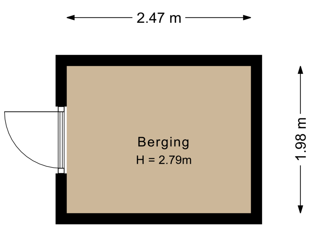 View floorplan of Berging of Frans Piëtstraat 22