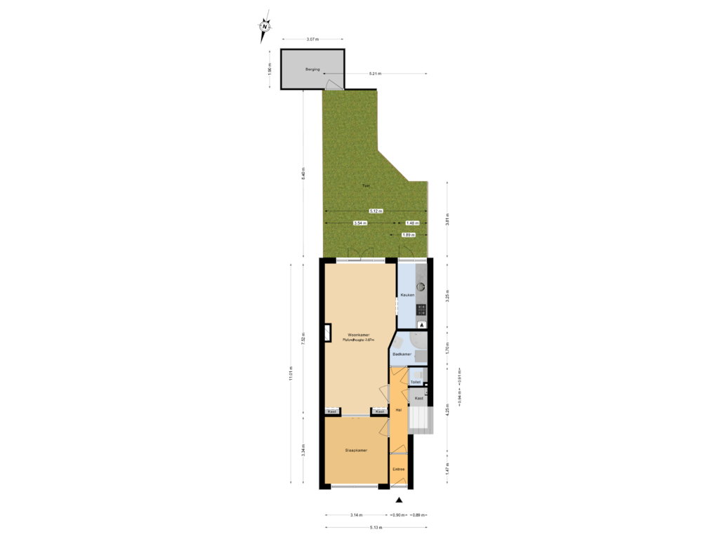 View floorplan of Begane grond tuin of Verheijstraat 9