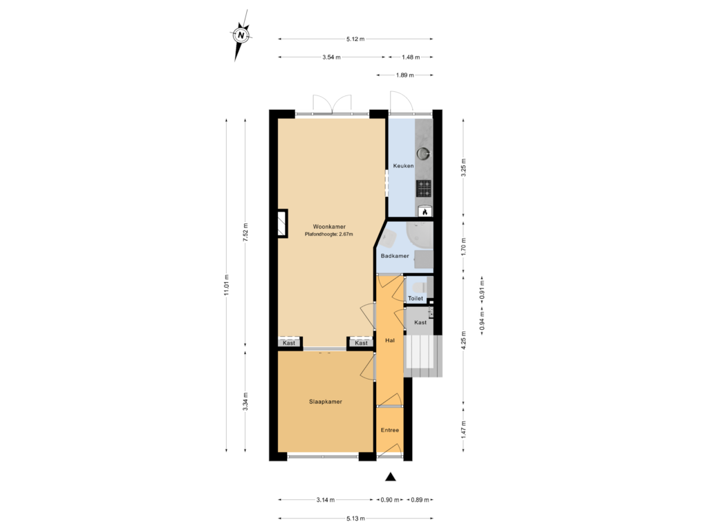 View floorplan of Begane grond of Verheijstraat 9