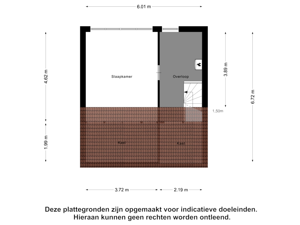 Bekijk plattegrond van Tweede verdieping van Rietmeent 21