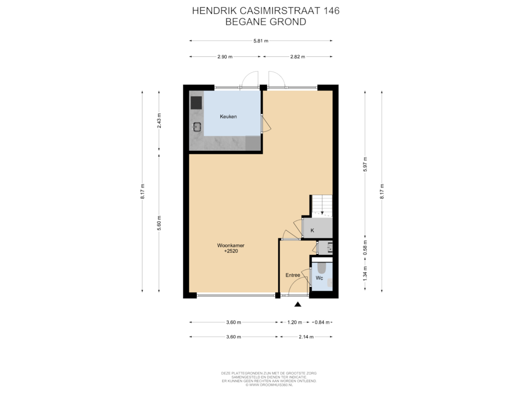 Bekijk plattegrond van Begane Grond van Hendrik Casimirstraat 146