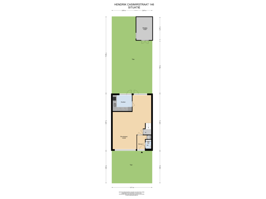 Bekijk plattegrond van Situatie van Hendrik Casimirstraat 146