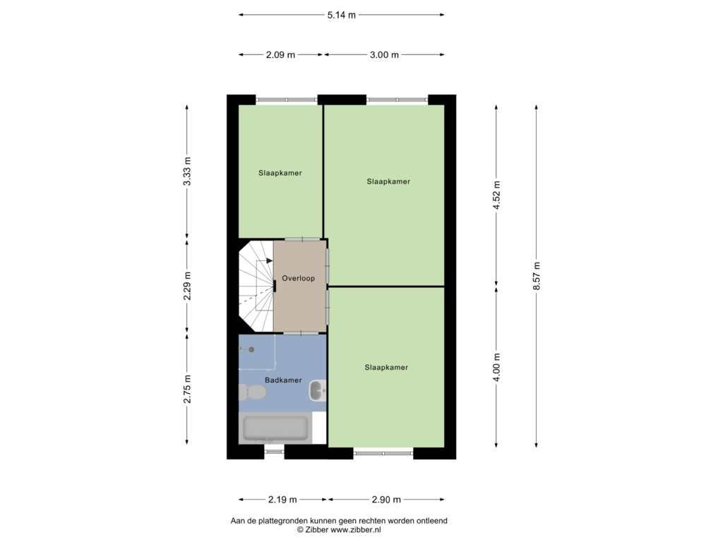 View floorplan of Eerste verdieping of Slotermeer 29