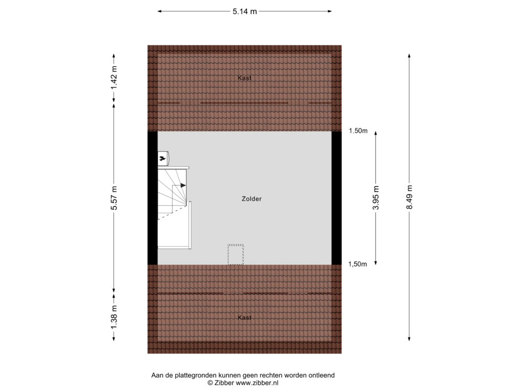 View floorplan of Tweede Verdieping of Slotermeer 29