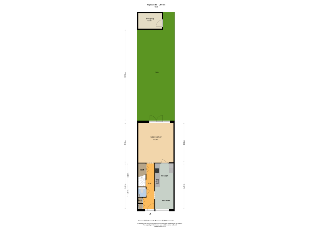 Bekijk plattegrond van TUIN van Rijnlaan 87