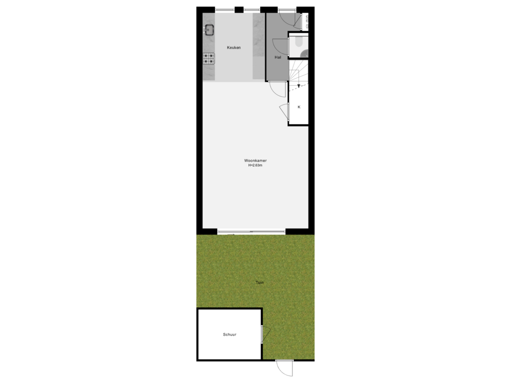 View floorplan of Perceeloverzicht of Raephorststraat 42