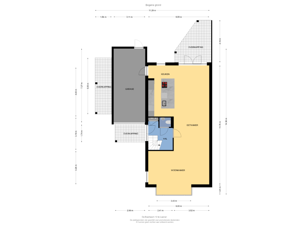 View floorplan of Begane grond of De Boerboom 13