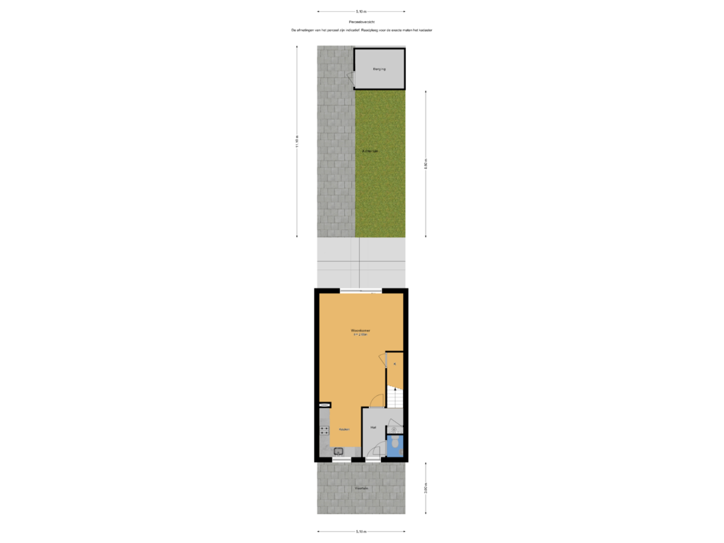 View floorplan of Perceeloverzicht of Kwelderplantsoen 16