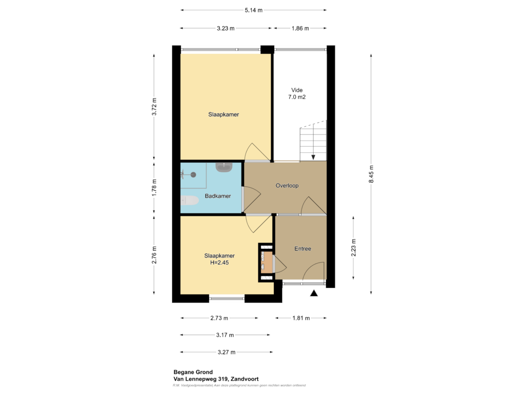 Bekijk plattegrond van Begane Grond van van Lennepweg 319