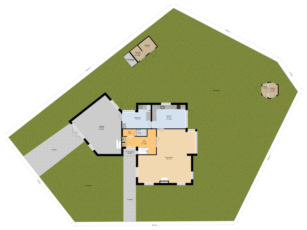 Bekijk plattegrond van Situatie van De Zeilen 36