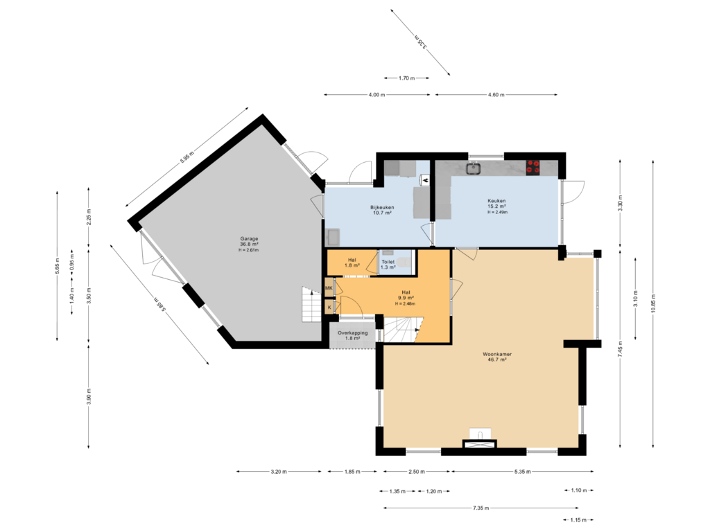 View floorplan of Begane grond of De Zeilen 36