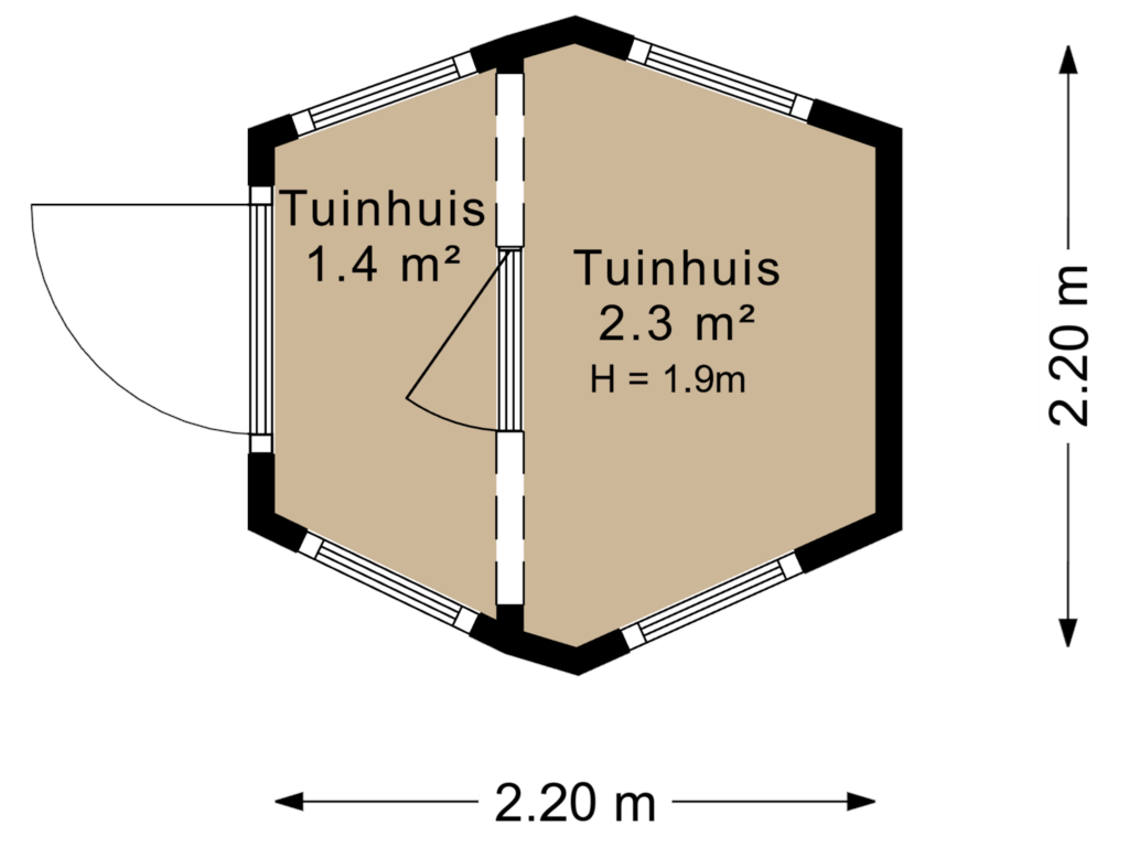 View floorplan of Tuinhuis of De Zeilen 36