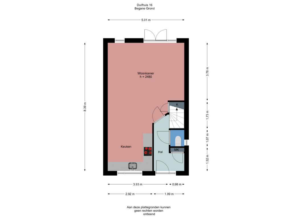 Bekijk plattegrond van Begane Grond van Duifhuis 16